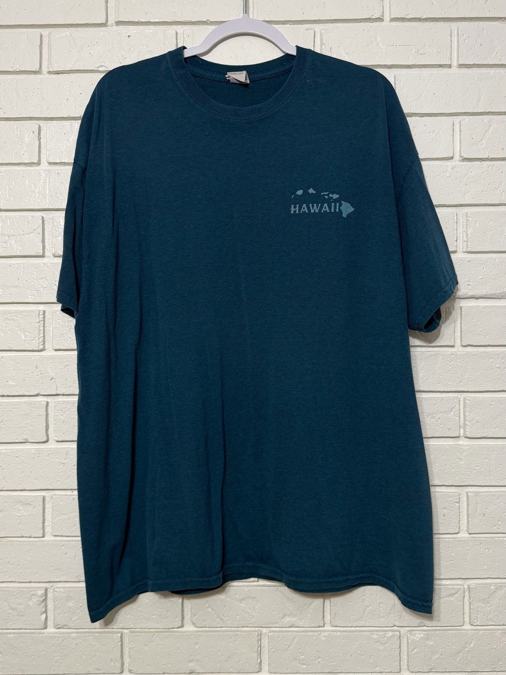 Hawaii Palm Tree Graphic T-Shirt Men’s 2XL Blue Tourist Travel Tee